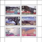 Gambia 1994 Sierra Club/ Lake/ Volcano/ Trees/ Plants/ Desert/ Nature 6v m/s (n41339m)