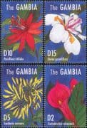 Gambia 1995 Arum Lily/ Iris/ Passionflower/ Flowers/ Plants/ Nature 4v set (b9396b)
