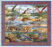 Gambia 1995 Dinosaurs/ Prehistoric Animals/ Nature/ Reptiles 12v sht (s1419u)