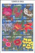 Gambia 1995 Strelitzia/ Hibiscus/ Flowers/ Plants/ Trees/ Nature 9v m/s (b9396d)
