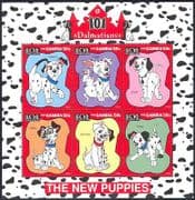 Gambia 1997 Disney / 101 Dalmations / Dogs 6v sht (b1638)