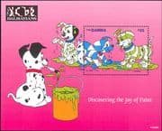Gambia 1997 Disney/ 101 Dalmations/ Dogs/ Films/ Cartoons/ Animation 1v m/s (ad1127)