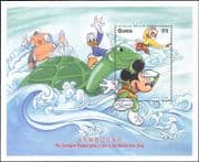 Gambia 1997 Disney/ Mickey/ Tortoise/ Monkey King/ Cartoons/ Animation 1v m/s (b6301)