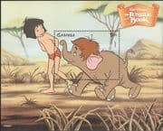 Gambia 1999 Disney/ Jungle Book/ Mowgli/ Elephant/ Animals/ Cartoons/ Cinema/ Films 1v m/s (b4762b)