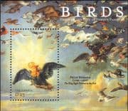 Gambia 2000 Birds/ Eagle/ Art/ Paintings/ Nature/ Wildlife/ Artists 1v m/s (b4320d)