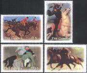 Gambia 2000 Horses/ Sports/ Polo/ Racing/ Art/ Artists/ Animals/ Nature 4v set (s5705g)