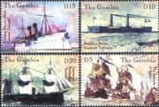 Gambia 2000 Sailing Ships/ Navy/ Naval/ Warships/ Boats/ Sail 4v set (b1450h)