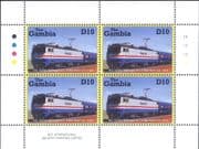 Gambia 2001 "Amtrak" USA/ Trains/ Railways/ Rail/ Transport 4v x 1v sheetlet (s1780f))