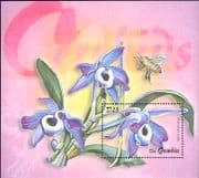 Gambia 2001 Orchids/ Insects/ Flowers/ Plants/ Nature/ Orchid/ Bees 1v m/s (s5712)