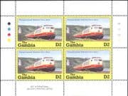 Gambia 2001 "Rheingold Express"/ Trains/ Railways/ Rail/ Transport 4v x 1v sheetlet (s1780e)