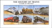 Gambia 2001 Steam Engines/Trains/ Railways/ Rail/ Locomotive/ Transport 6v sht (b9790v)