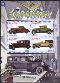 Gambia 2003 Cadillac/ Classic Cars/ Motoring/ Motors/ Transport 4v m/s (s5521g)
