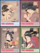 Gambia 2003 Taiso Yoshitoshi/ Japanese Art/ Paintings/ Artists/ Women 4v set (n30055a)