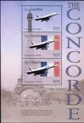 Gambia 2004 Last Flight of Concorde/ Aircraft/ Planes/ Aviation/ Transport/ Flag 3v m/s (n11219)
