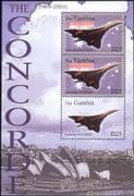 Gambia 2004 Last Flight of Concorde/ Aircraft/ Planes/ Aviation/ Transport/ Flag 3v m/s (n11220)