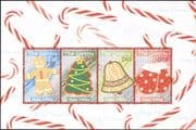 Gambia 2006 Christmas/ Greetings/ Tree/ Bell/ Gingerbread/ Gloves 4v m/s (n26421)
