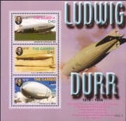 Gambia 2006 Durr/ Airships/ Zeppelins/ Balloons/ Flight/ Aviation/ Transport 3v m/s (s5441x)