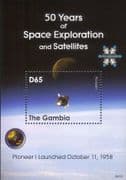 Gambia 2008 Space Exploration 50th Anniv./ Rockets/ Satellites/ Moon/ "Pioneer 1" 1v m/s (n32462)