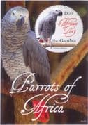 Gambia 2011 Grey Parrot/ Parrots of Africa/ Birds/ Nature/ Wildlife 1v m/s (b1574q)