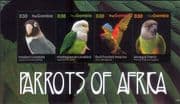 Gambia 2011 Macaws/ Parrots/ Lovebirds/ Birds/ Nature/ Wildlife 4v m/s (b5069j)