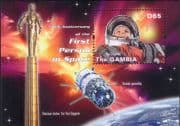 Gambia 2011 Yuri Gagarin/ Space Flight/ Astronauts/ Vostok 1/ Rockets/ Statue 1v m/s (b8001c)