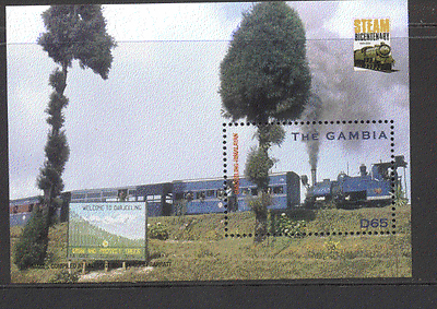 Gambia STEAM TRAINS / Locomotives m / s ref:n11725