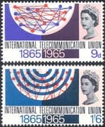 GB 1965 ITU-UIT/ Telecommunications/ Communication/ Telecomms/ Radio 2v set (n27772)