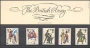 GB 1983 Uniforms/ Military/ Army/ Flags/ Weapons/ Soldiers 5v set Presentation Pack (n43343)