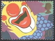 GB 1990 Smiles / Clown / Circus / Animated / Greeting 1v n31134