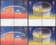 GB 1991 Europa/ Europe in Space/ Sun/ Moon/ Animation 2 x s-t prs as gttr prs (n43505s)