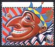 GB 1991 Smiles / Punch / Puppet / Animated / Greeting 1v n30816