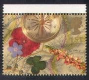 GB 1992 Greetings / Memories / Flowers / Compass / Map / Plants / nature 1v (b6283r)