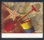 GB 1992 Greetings / Memories / Holiday / Bucket / Spade / Starfish / Map 1v (b6283p)