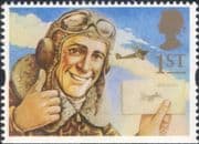 GB 1994 Greetings/ Biggles/ Books/ Stories/ Aircraft/ Planes/ Transport 1v (b6283b)