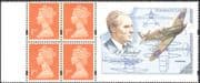 GB 1995 R J Mitchell/ Planes/ Spitfire/ Aviation/ Military /WWII 4v bklt pane (n17676)