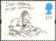 GB 1996 Greetings/ Cartoons/ Cartoonists/ Letter/ Writing/ Beggar/ Lottery 1v (n30824x)