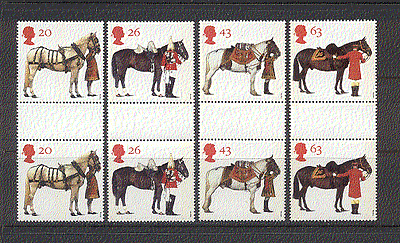 GB 1997 stamps HORSES gutters (n18226)