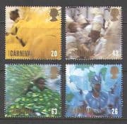 GB 1998 Carnival/ Europa/ Costumes/ Dancing/ Dancers 4v set (n21487)