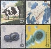 GB 1999 Millennium / Health / Cattle / Cow / Jenner / Baby / Hospital / Medicine 4v set n21493