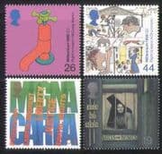 GB 1999 Millennium/ Votes/ Voting/ Water/ Health/ Education/ Magna Carta/ Human Rights 4v set (n27261)