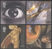GB 2000 Millennium/ Eye/ Bells/ Harp/ Sculpture/ Music/ Art/A rtists 4v set (n27191)