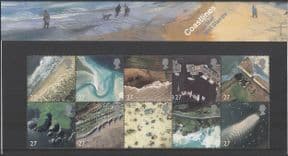 GB 2002 British Coastlines/ Boats/ Castle/ Nature/ Tourism/ Boats/ Buildings 10v Pres Pack (n43515r)