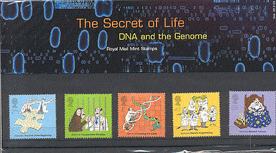 GB 2003 DNA / Medical / Health / Animals 5v Pres Pack (s3227)