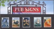 GB 2003 Steam Engine/ Trains/ Swan/ Sailing Ship/ Birds/ Pub Signs 5v Presentation Pack (n42018)
