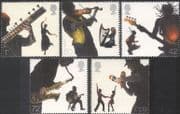GB 2006 Europa/ Integration/ Music/ Dance/ Dancers/ Dancing/ Instruments/ Guitar/ Drums/ Sitar/ Harp/ Fiddle/ Saxophone 5v set (n43523)
