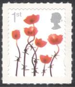 GB 2006 Lest We Forget/ Poppies/ Barbed Wire/ Military /Remembrance 1v s/a (b1641e)