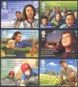 GB 2007 Europa/ Scouting 100th/ Scouts/ Planes/ Archery/ Trees/ Camp/ Sports 6v set (n28693c)