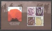 GB 2007 Lest We Forget / Poppies / Poppy / Soldiers / Army / War / Battles 5v m / s (n26871)