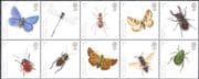 GB 2008 Insects/ Butterflies/ Dragonfly/ Beetles/ Ant/ Conservation 10v block n43210