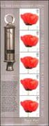 GB 2008 Lest We Forget/ Poppies/ Soldiers/ Army/ War/ Flowers/ Military/ Victoria Cross/ Whistle/ WWI/ Medals 5v stp + lbl (b8680j)